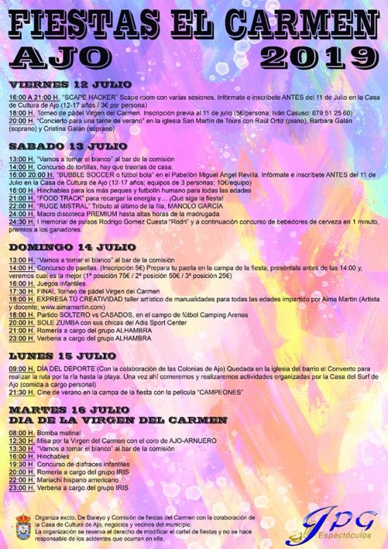 Fiestas de El Carmen en Ajo 2019