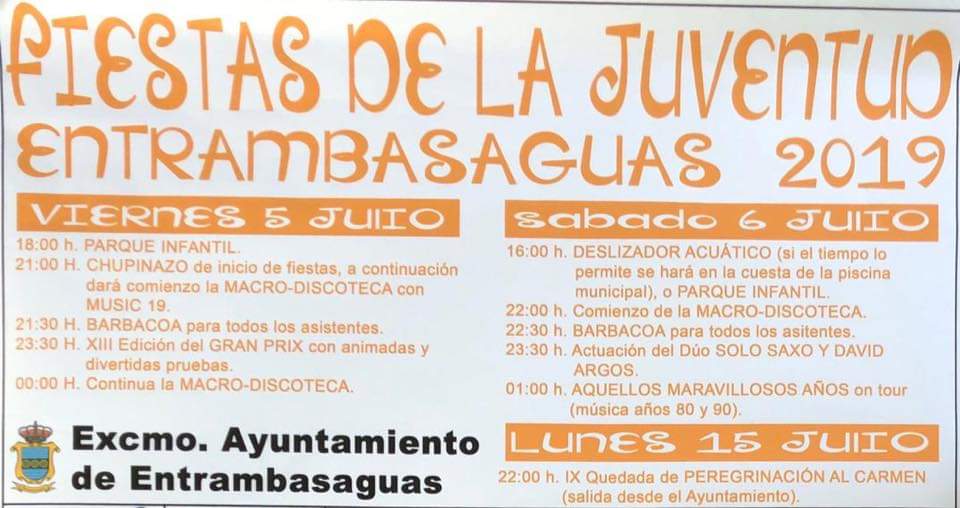 Fiestas de La Juventud en Entrambasaguas 2019