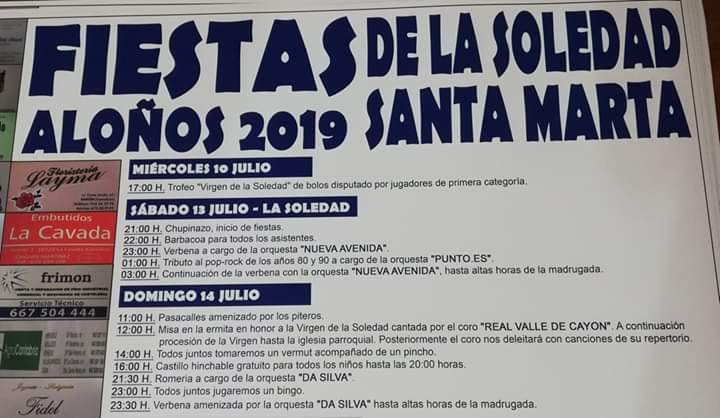 Fiestas de La Soledad en Aloños 2019