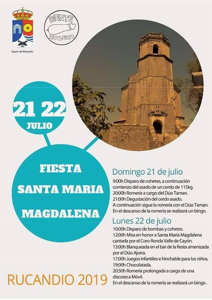 Fiestas de SAnta María Magdalena en Rucandio 2019