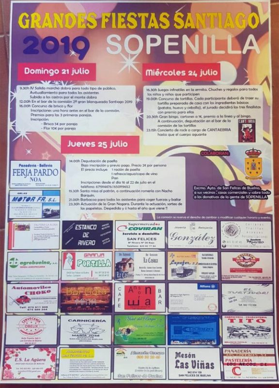 Fiestas de Santiago en Sopenilla 2019