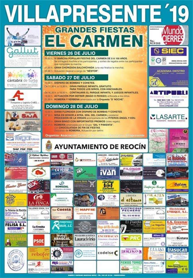 Fiestas del Carmen en Villapresente 2019
