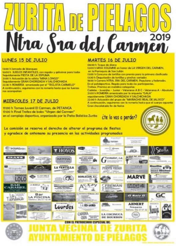 Fiestas del Carmen en Zurita de Piélagos 2019