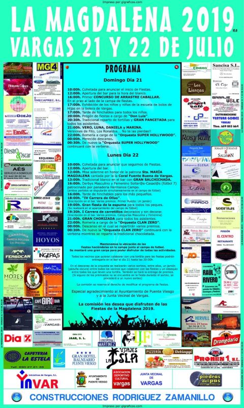 Fiestas de la Magdalena 2019 en Vargas