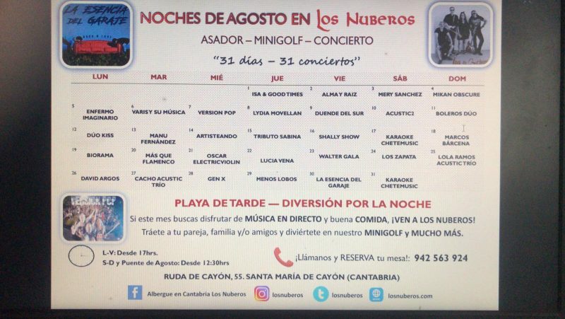 Conciertos gratis en Los Nuberos