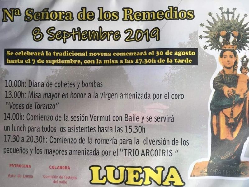 Fiesta de Nuestra Señora de los Remedios en Luena 2019