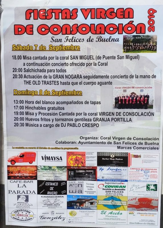 Fiestas Virgen de la Consolación en San Fekices de Buelna 2019