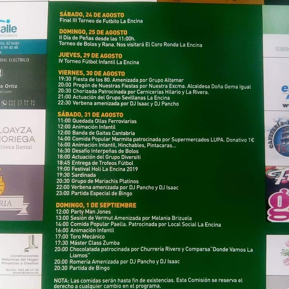 Fiestas de La Encina en Santander 2019