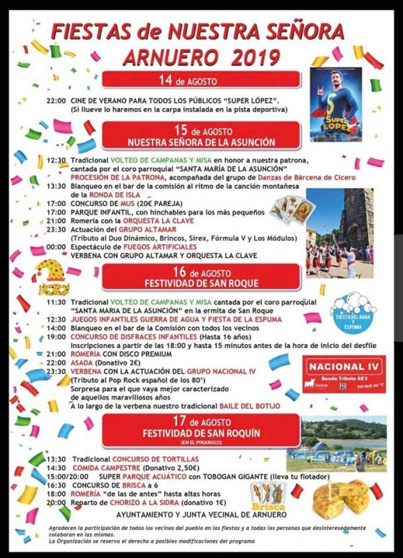 Fiestas de Nuestra Señora en Arnuero 2019