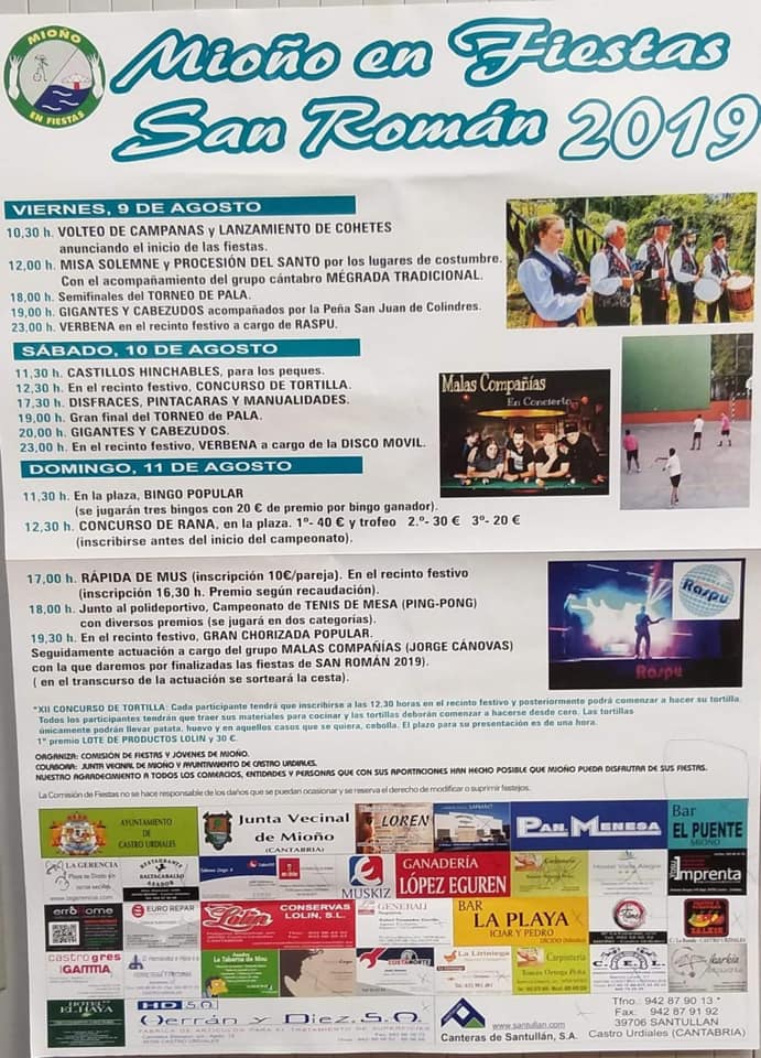 Fiestas de San Roman en Mioño 2019
