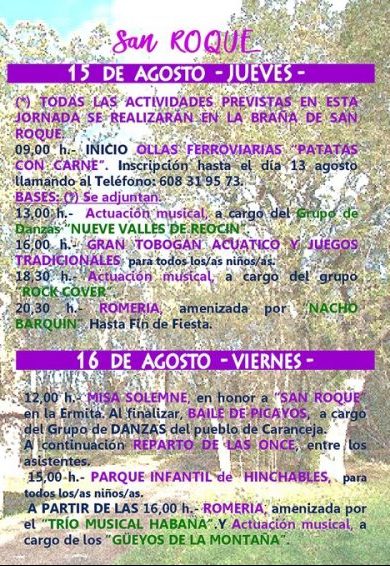 Fiestas de San Roque en Caranceja 2019