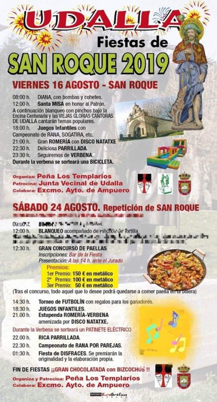 Fiestas de San Roque en Udalla 2019