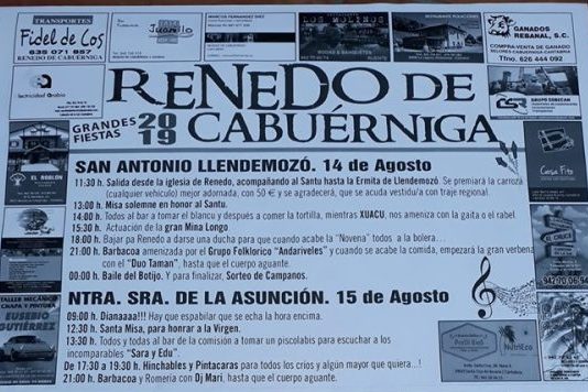 Fiestas en Renedo de Cabuérniga 2019