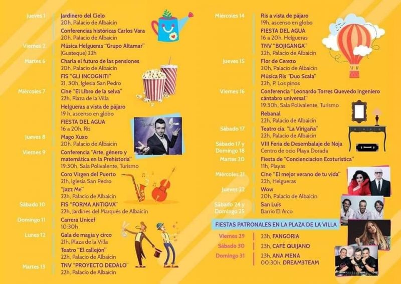 Actividades culturales en agosto 29019 en Noja Actividades culturales en agosto 29019 en Noja