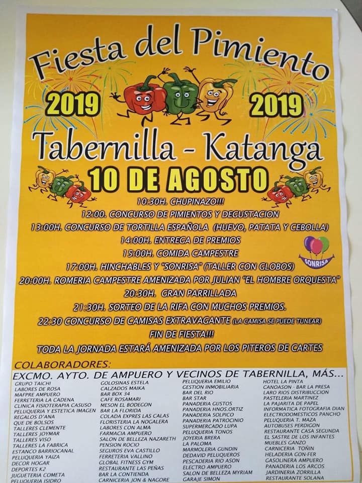 Fiesta del pimiento 2019 en Tabernilla