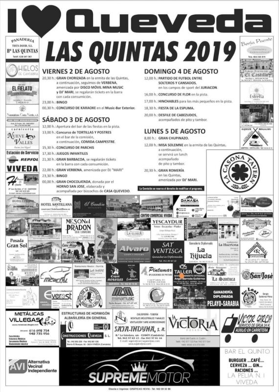 Fiestas de las Quintas 2019 en Queveda
