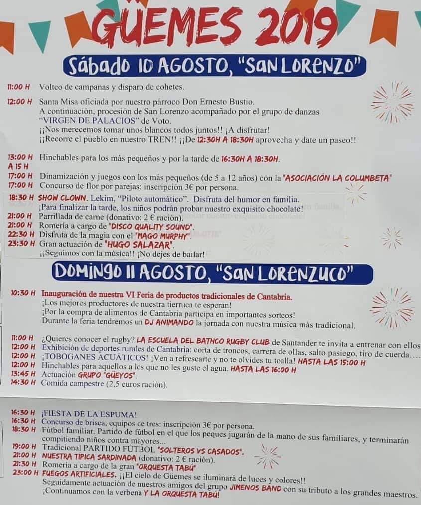 Fiestas de San Lorenzo 2019 en Güemes