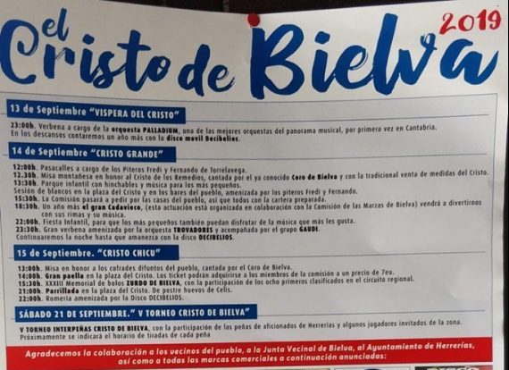 Fiestas de El Cristo de Bielva 2019