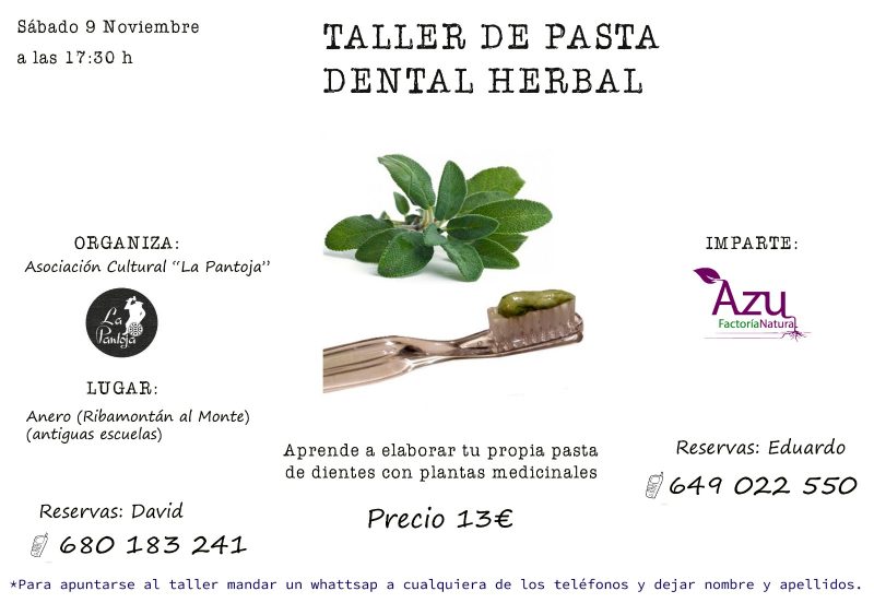 TALLER DE PASTA DENTAL HERBAL