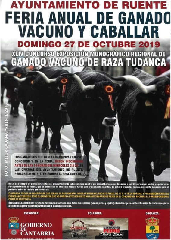Feria anual de ganado vacuno y caballar en Ruente