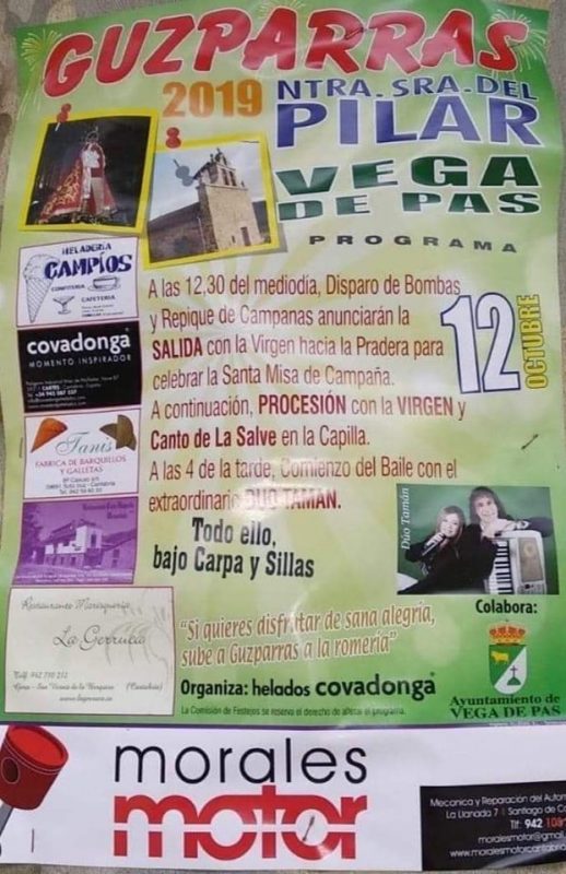 Fiestas del Pilar 2019 en Guzparras (Vega de Pas)