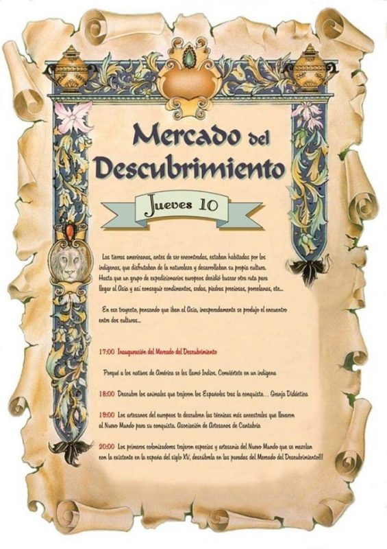 Mercado del descubrimiento en Santoña