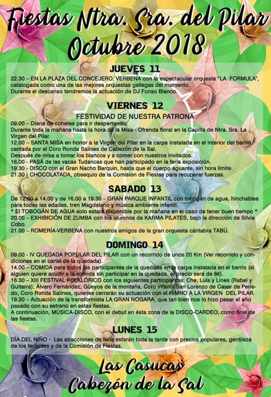 Fiestas del Pilar 2019 en Cabezón de la Sal
