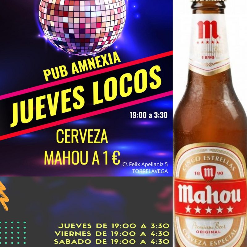Jueves locos en Pub Amnexia