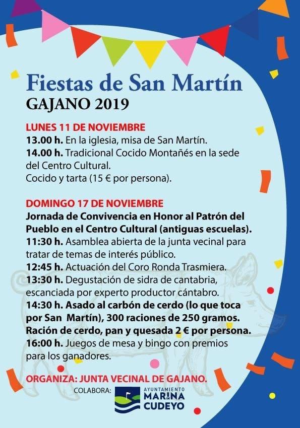 Fiestas de San Martín 2019 en Gajano