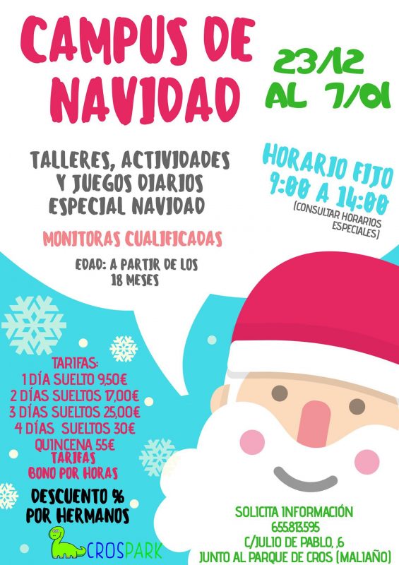 Campus de navidad para niños en Maliaño