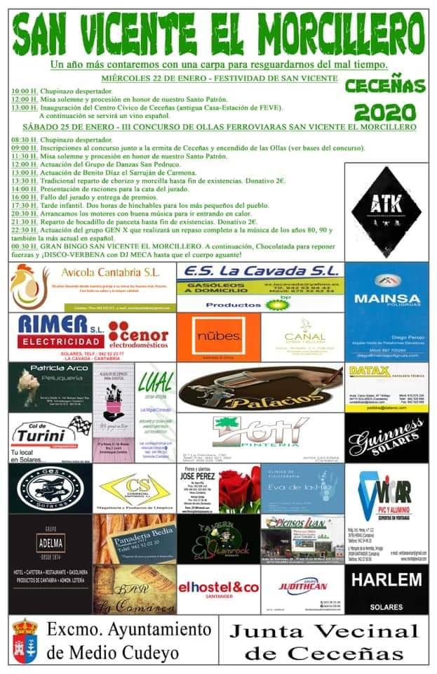 Fiestas de San Vicente el Morcillero 2020 en Ceceñas
