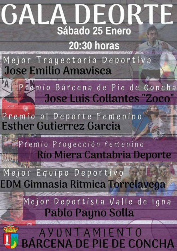 Gala del deporte 2020 en Bárcena de Pie de Concha