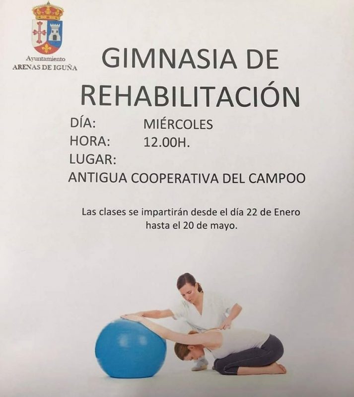 Gimnasia de rehabilitación en Arenas de Iguña