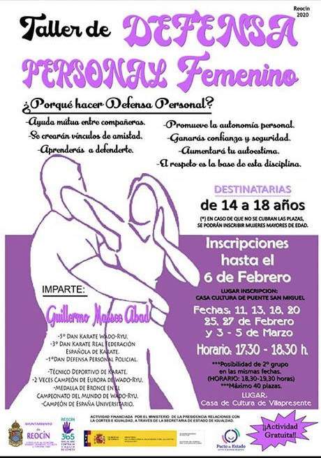 Talleres de defensa personal femenino en Puente San Miguel