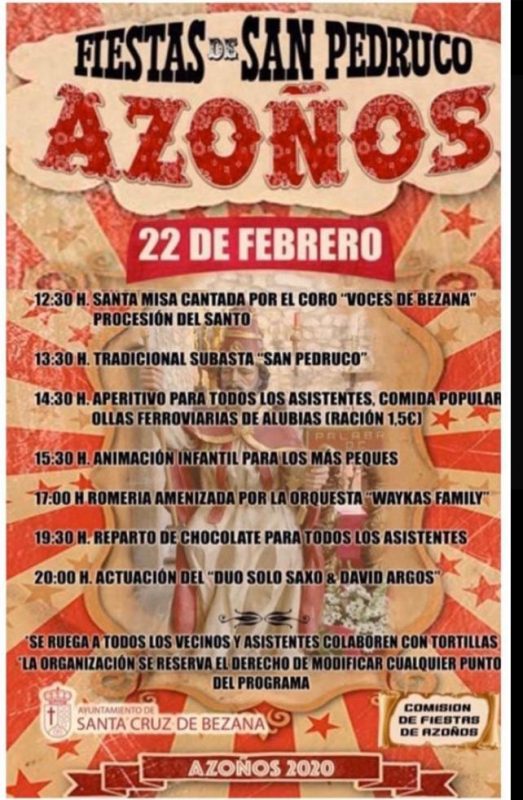Fiestas de San Pedruco Azoños 2020