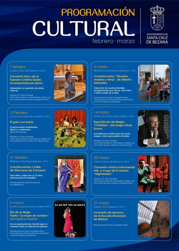 Programación Cultural Febrero-Marzo en Bezana