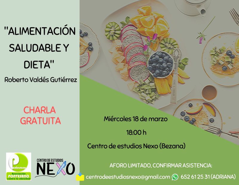 Charla gratuita «Alimentación saludable y dieta»