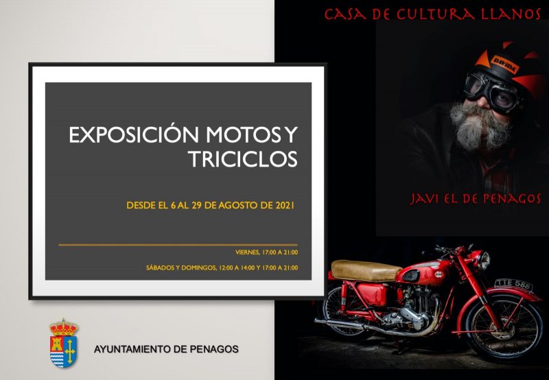 Exposición de motos y triciclos en Llanos de Penagos
