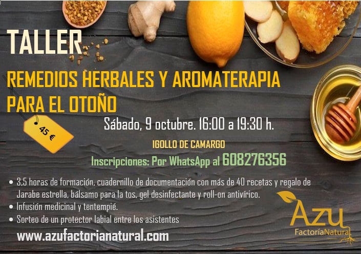 TALLER DE REMEDIOS HERBALES Y AROMATERAPIA PARA EL OTOÑO Y EL INVIERNO