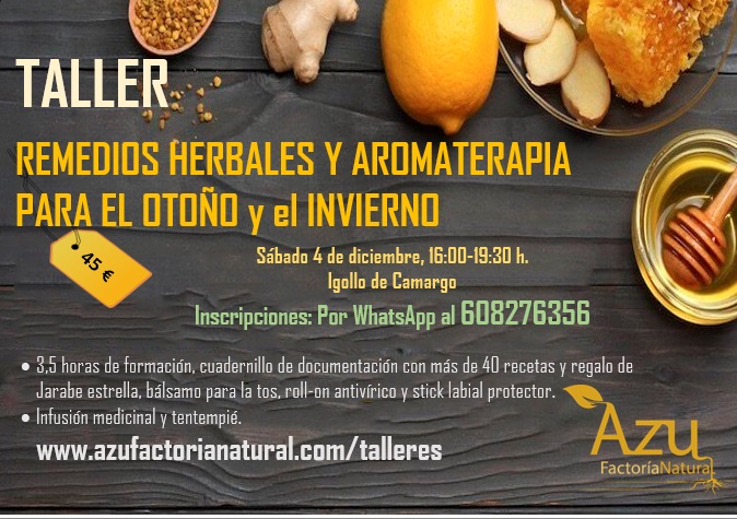 TALLER DE REMEDIOS HERBALES Y AROMATERAPIA PARA EL INVIERNO