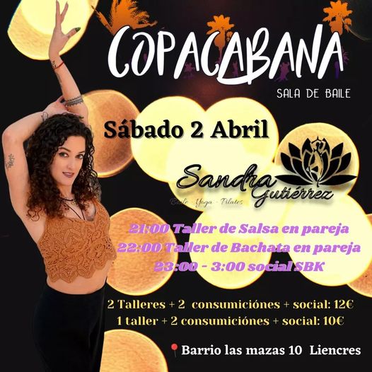 Copacabana: SBK y talleres a cargo de Sandra