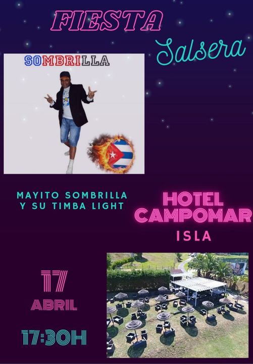 Fiesta salsera con música 17 Abril