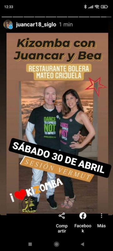 Vermut kizombero 30 Abril en la Bolera