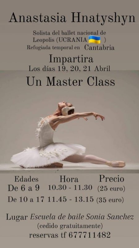 Master Class de la ucraniana Anastasia –  Apóyala