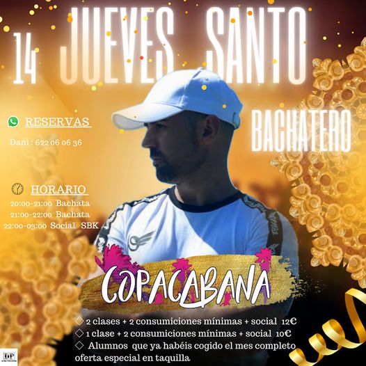 Fiestón bachatero Copacabana  Jueves Santo