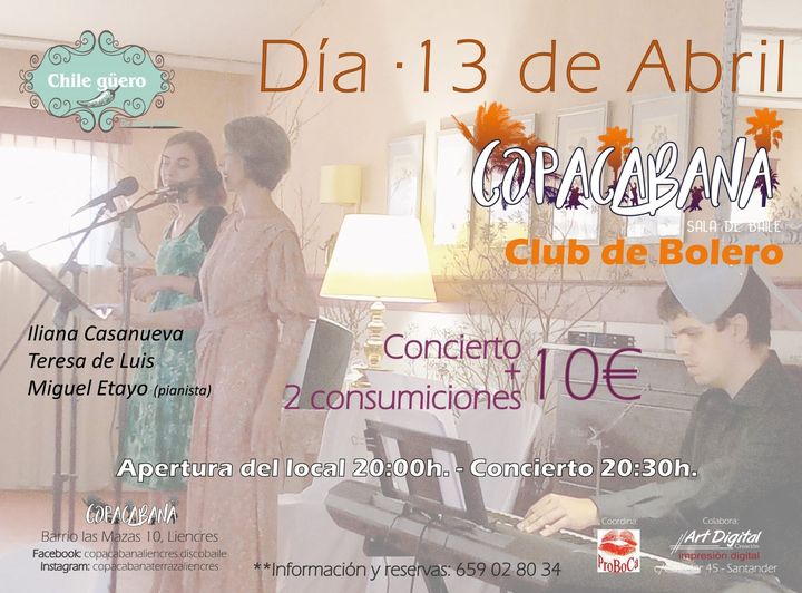 Bolero en el Copacabana – 13 Abril