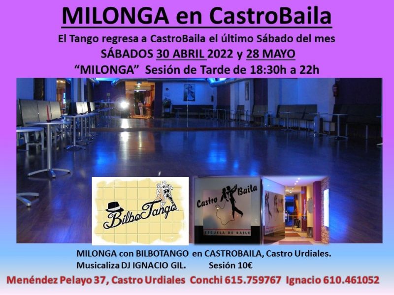 Tarde de Tango-Milonga en Castro Baila