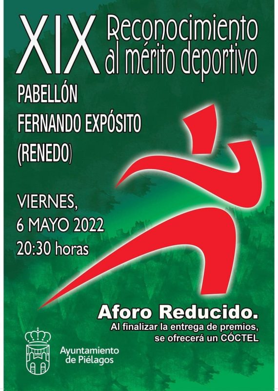 XIX EDICIÓN DEL RECONOCIMIENTO AL MÉRITO DEPORTIVO DEL AYUNTAMIENTO DE PIÉLAGOS