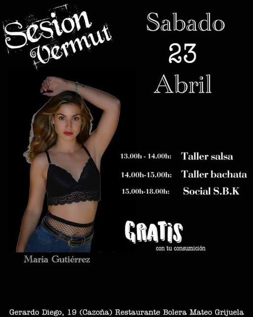 Vermut 23 Abril con clase de María Gutiérrez