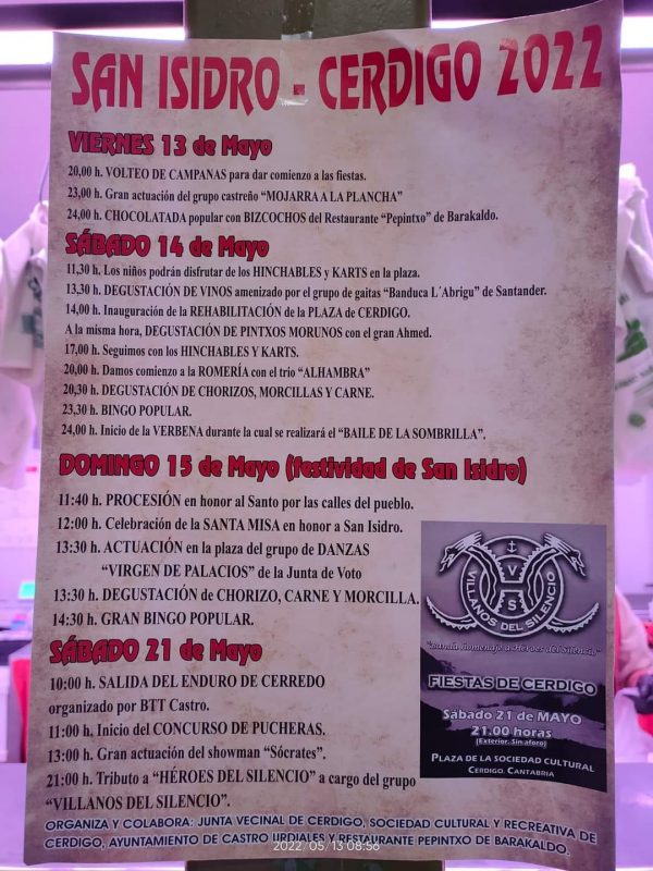 Fiestas de San Isidro 2022 – Cerdigo